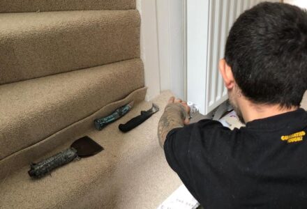 Carpet Fitters In Action - Hatfield Park