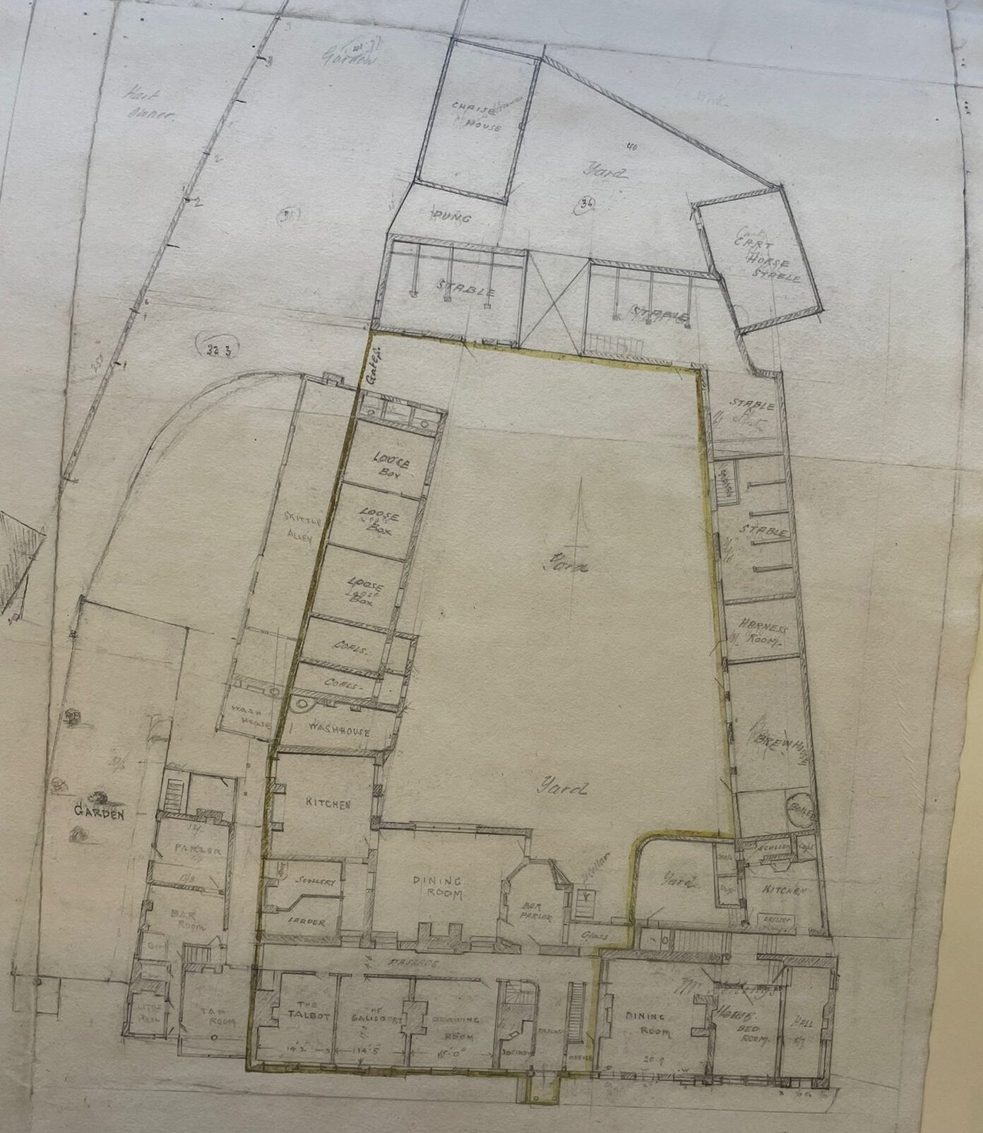 Original floor plan reveals the stables that once were a hive of activity and horse-drawn carriages. 3rd February 1880.